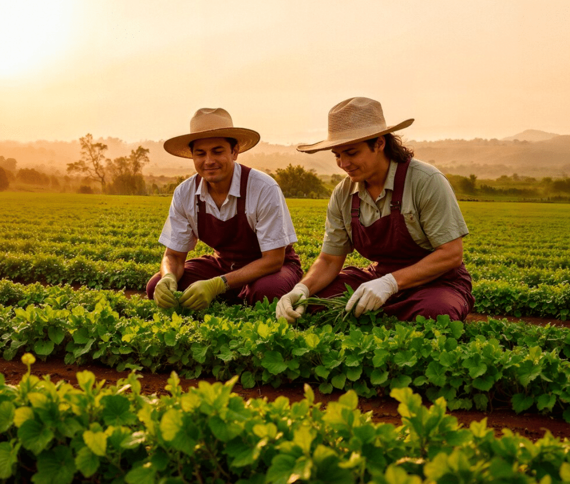 Natural farming techniques promoting healthy soil, sustainable crop growth, and eco-friendly agriculture